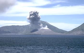 Small ash/cinder cone eruption -- New Guinea